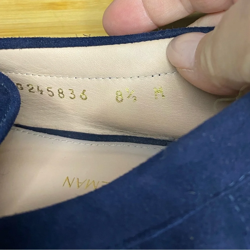 Stuart Weitzman Navy Flats/Loafers sz. 8.5 Excellent condition! - Picture 3 of 5